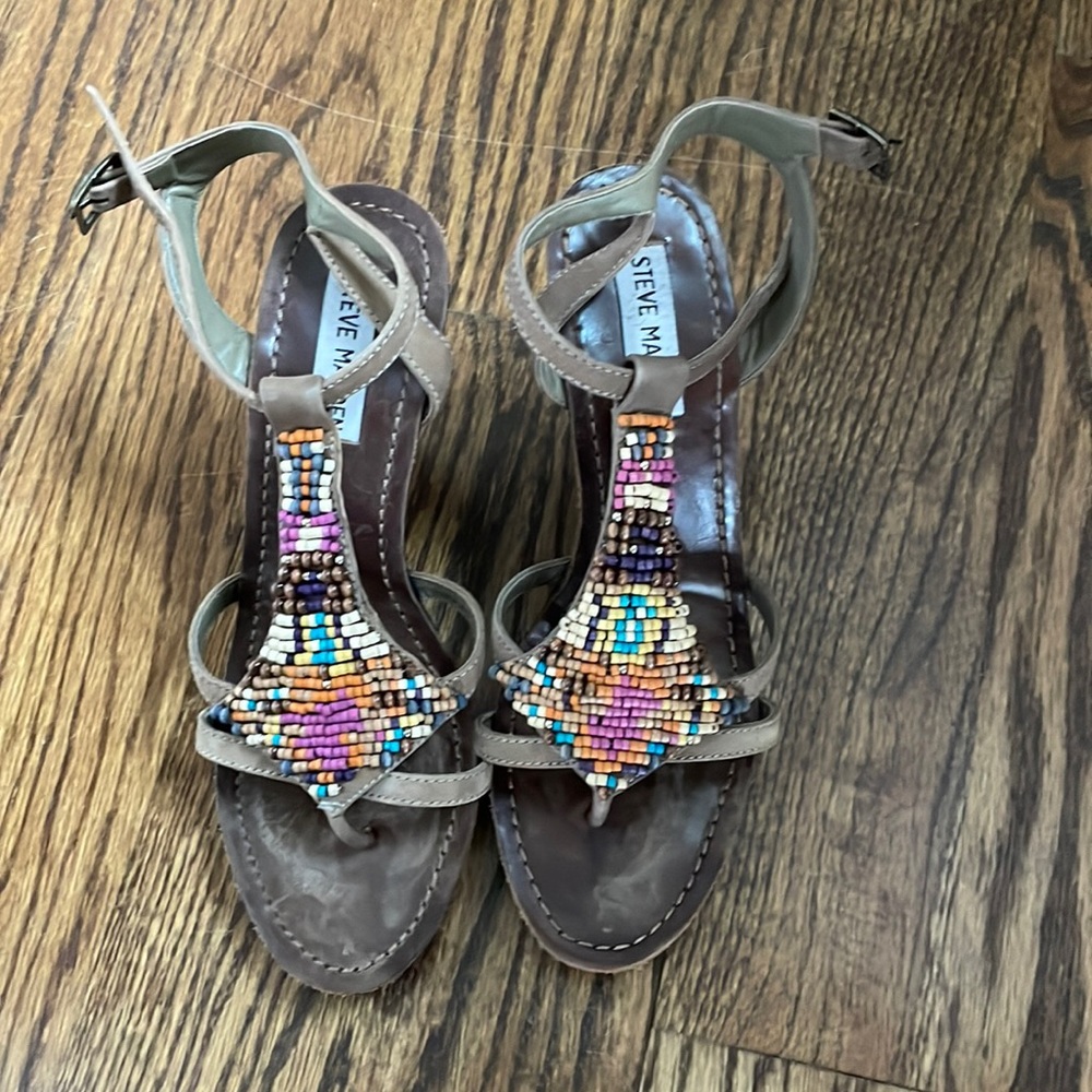 Steve Madden strappy sandals.